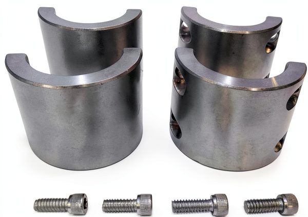 UTVDistribution Tube Clamp Set of 2 Raw Steel-5