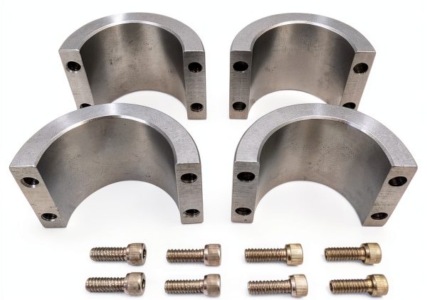 UTVDistribution Tube Clamp Set of 2 Raw Steel-4